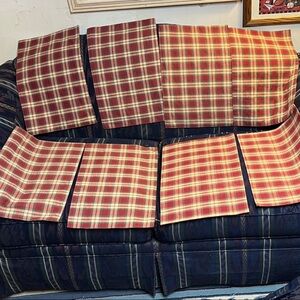 Longaberger Orchard Plaid Placemats. Set of 8